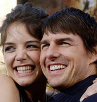 Kathie Holmes et Tom Cruise